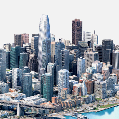 San Francisco Downtown 3D Scan City USA 3D Model