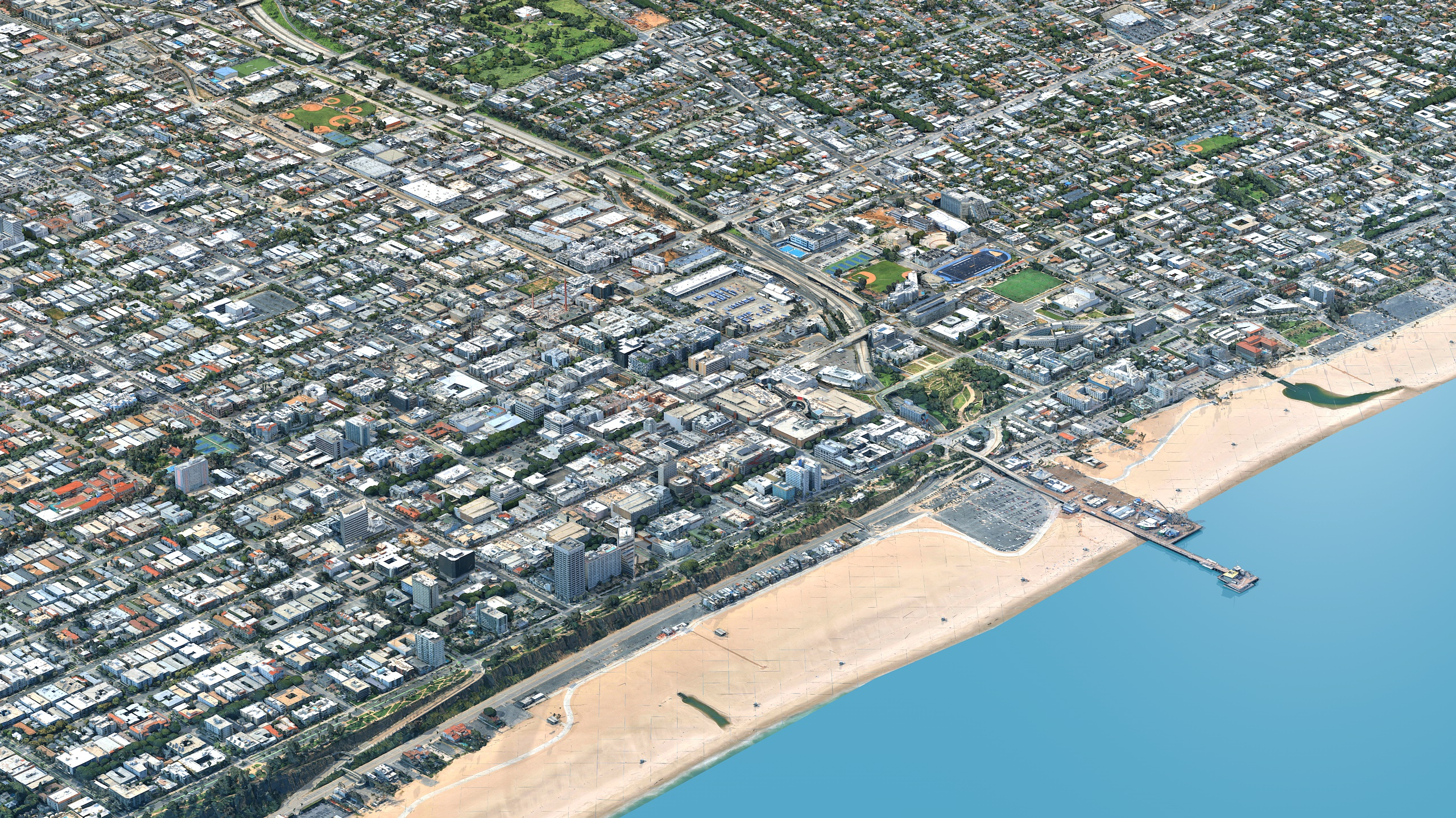 Santa Monica 3D Scan City Los Angeles USA 3D Model 3D Model