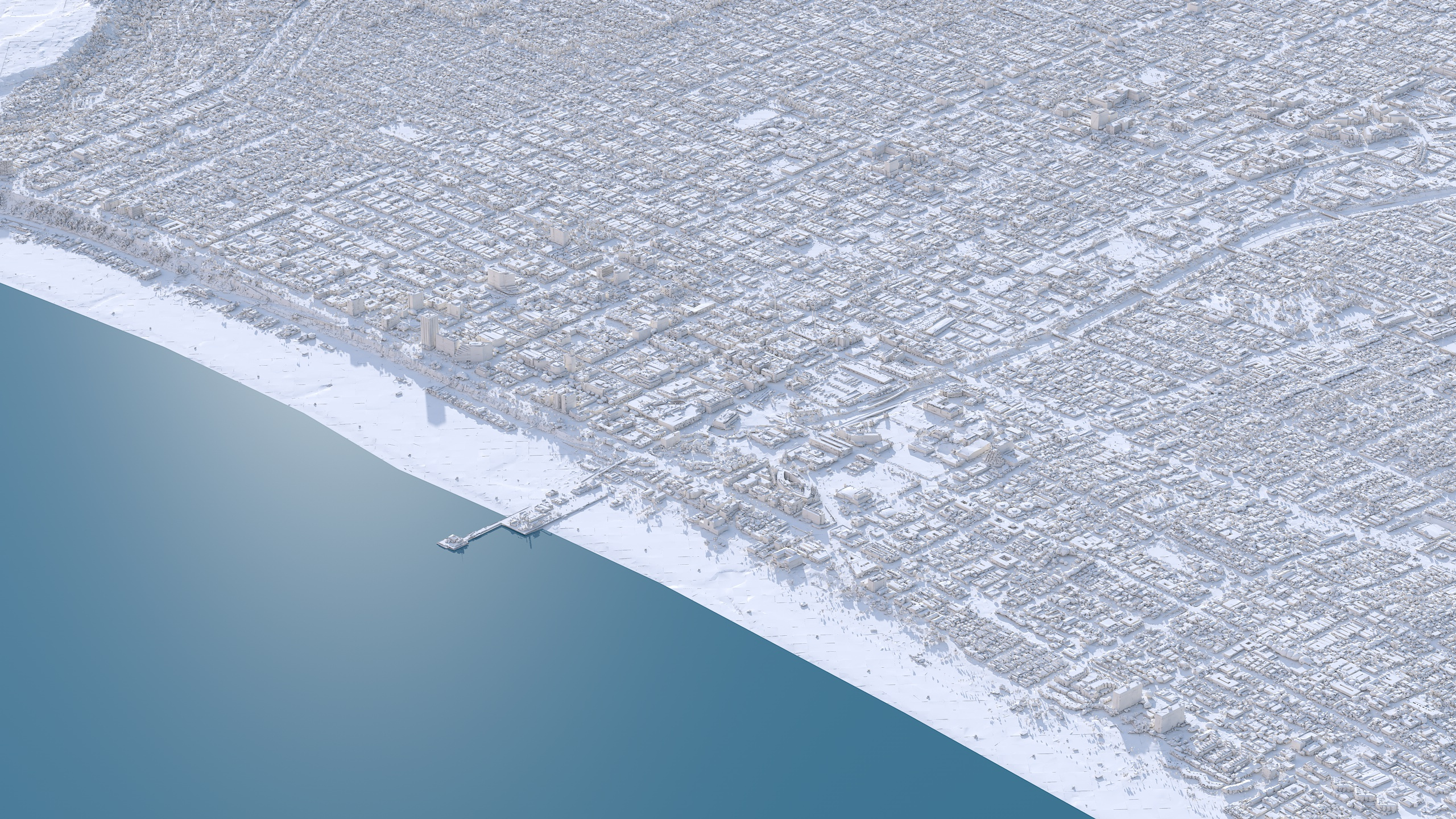 Santa Monica 3D Scan City Los Angeles USA 3D Model 3D Model