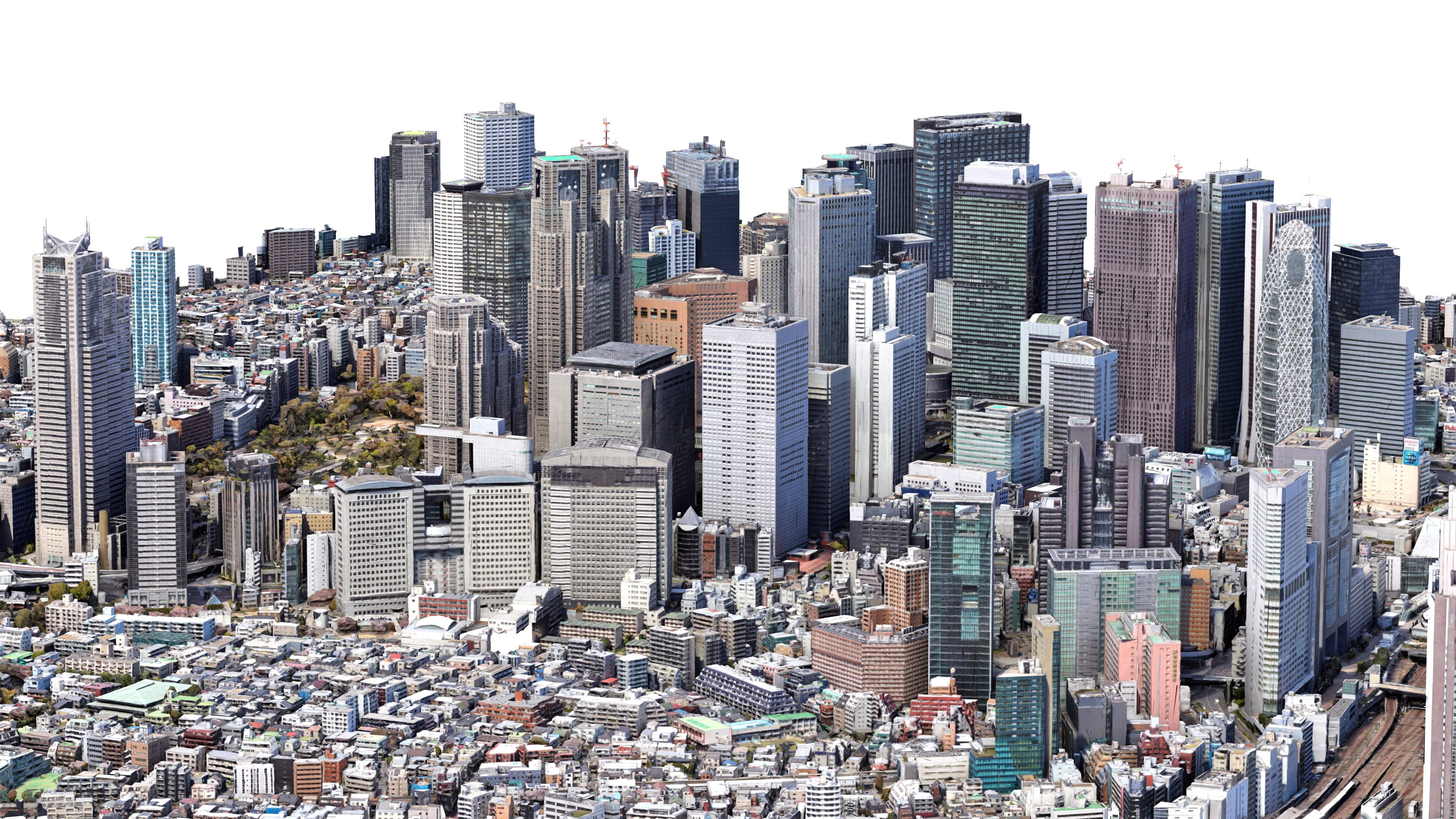 Shinjuku City Tokyo Low-Poly 3D Model 3D Model