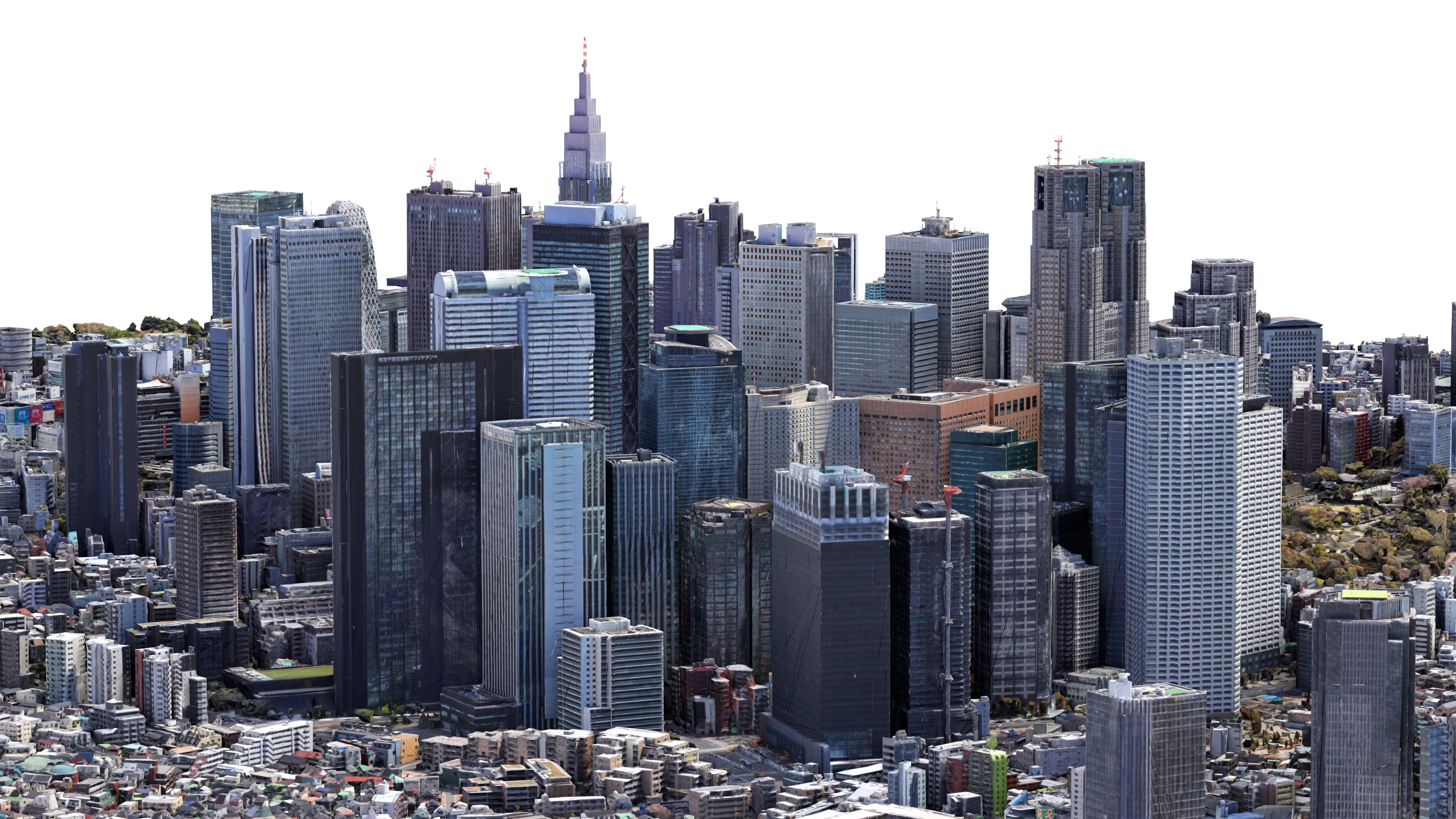 Shinjuku City Tokyo Low-Poly 3D Model 3D Model