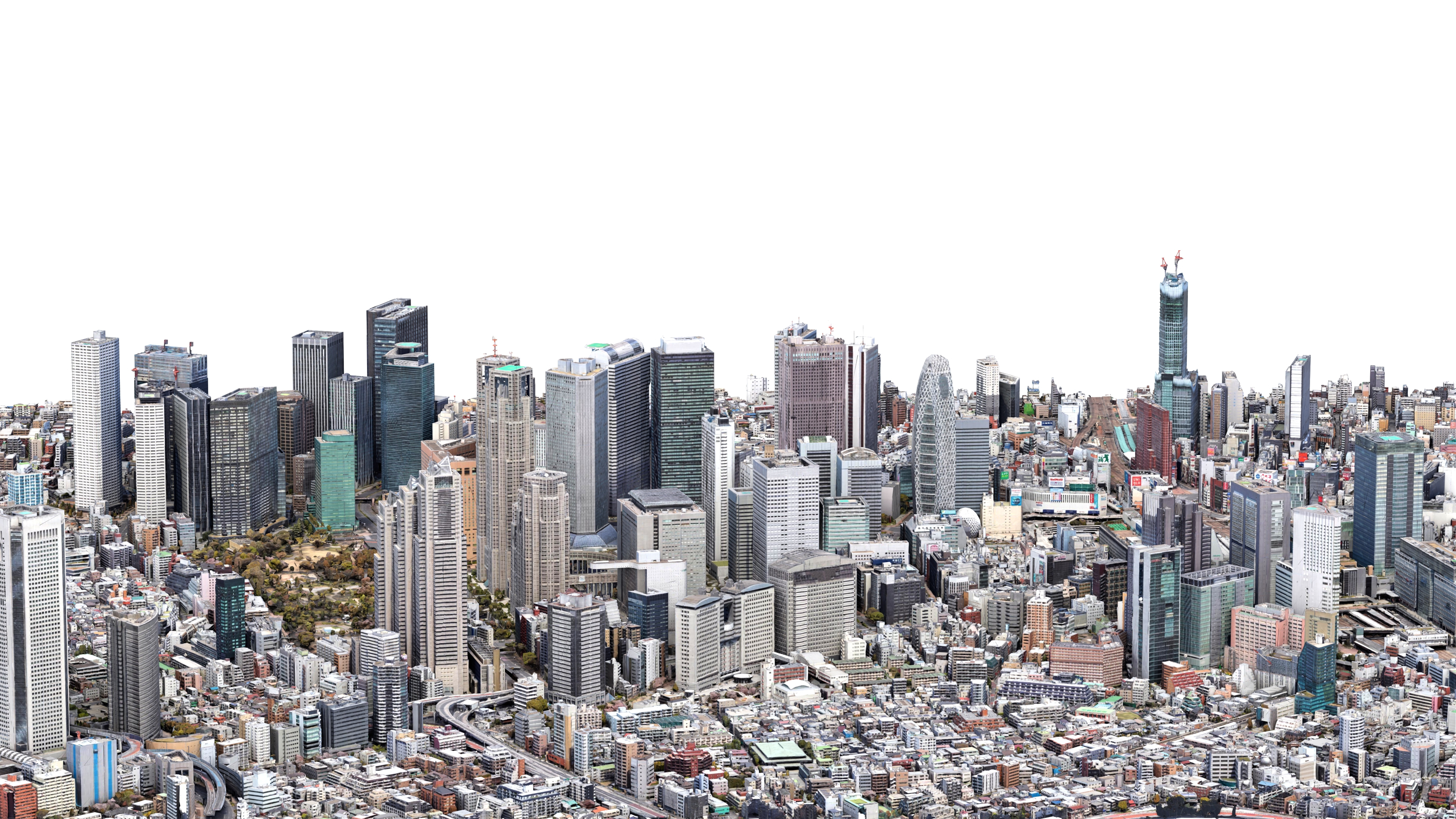 Shinjuku City Tokyo Low-Poly 3D Model 3D Model