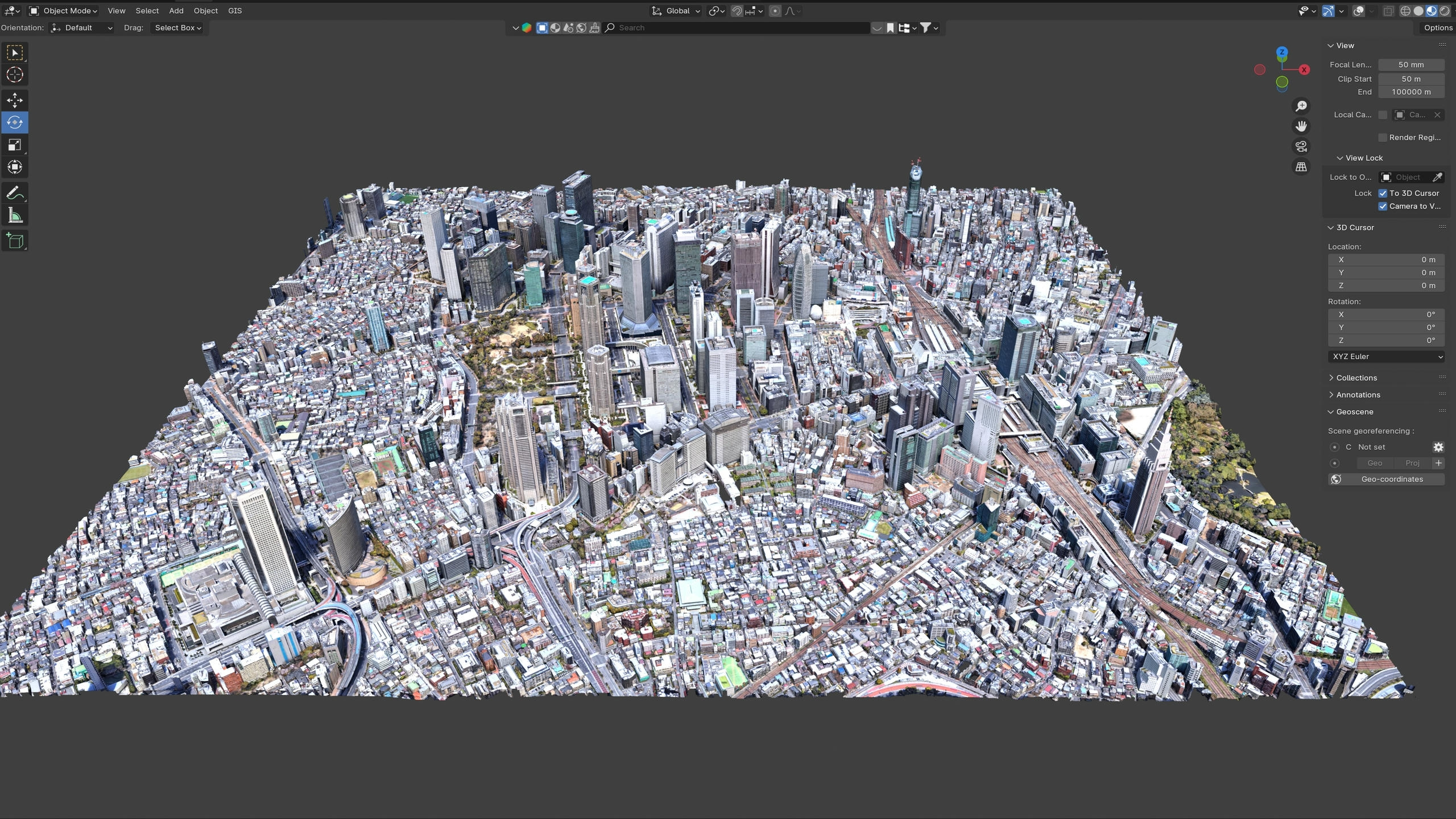 Shinjuku City Tokyo Low-Poly 3D Model 3D Model