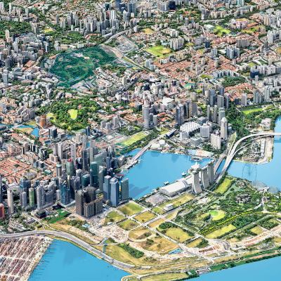 Singapore 3D Scan City 3D Model