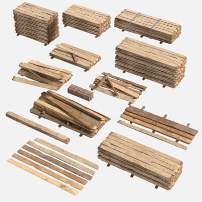 Stack of Wooden Planks
