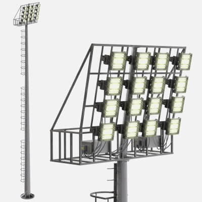Stadium Light V3 Low Poly Version