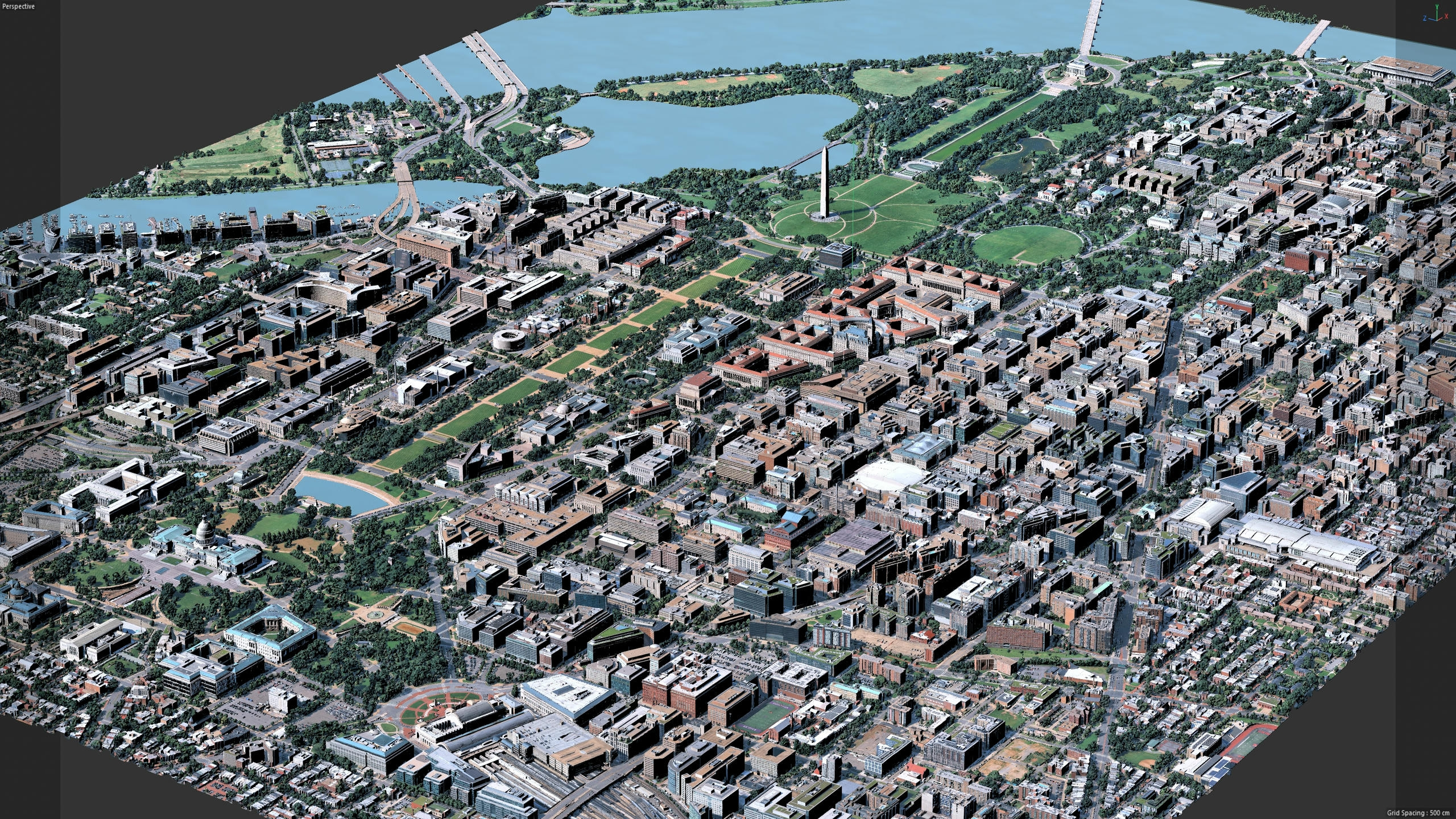 Washington DC Scan 3D City USA 3D Model 3D Model