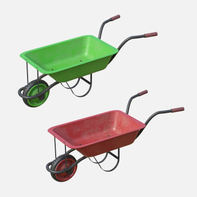 Wheelbarrow Red and Green