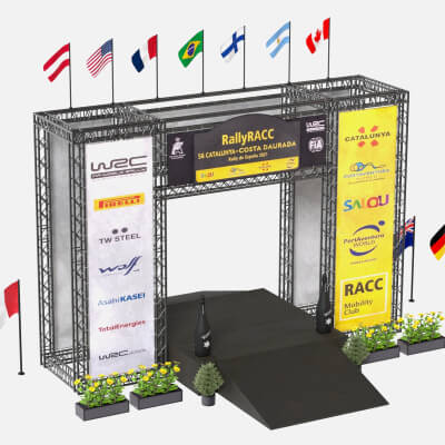 WRC Podium 3d model