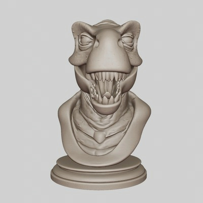 3D Tyrannosaurus Rex Bust – Highly Detailed Prehistori
