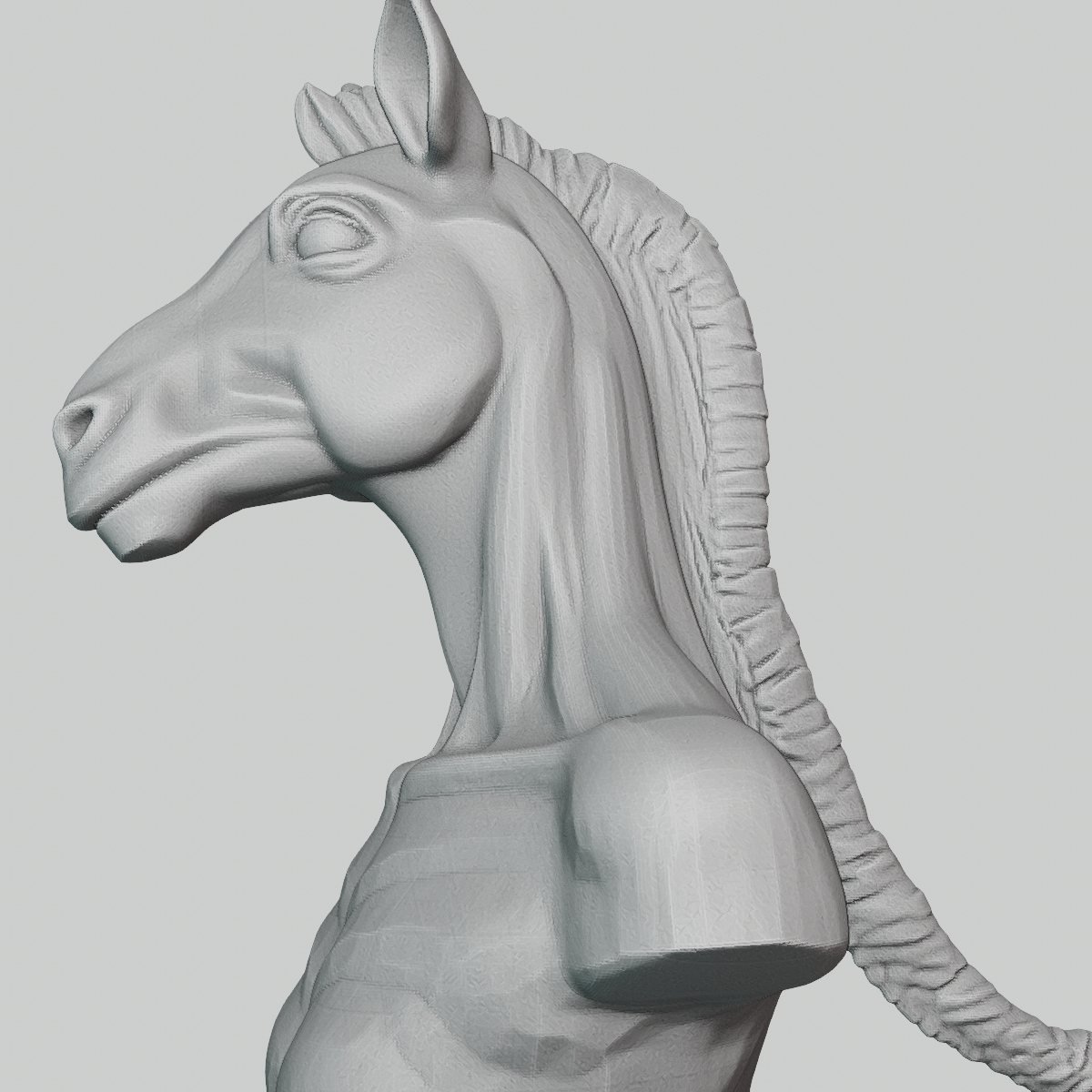 3D Zebra Bust &ndash Highly Detailed Realistic Wildlife Ani 3D Model