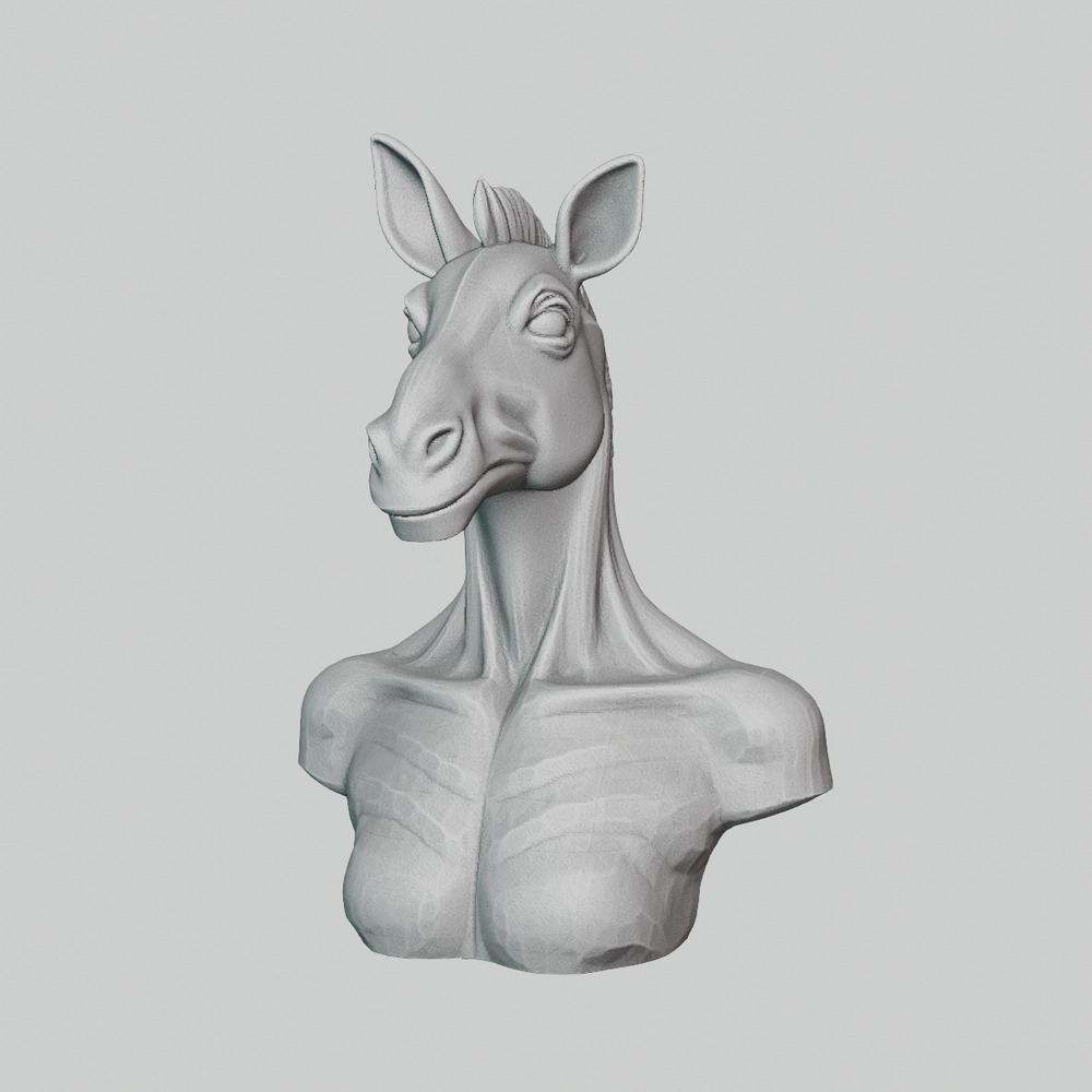 3D Zebra Bust &ndash Highly Detailed Realistic Wildlife Ani 3D Model