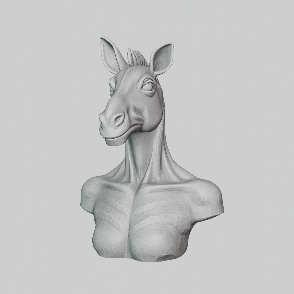 3D Zebra Bust &ndash Highly Detailed Realistic Wildlife Ani 3D Model