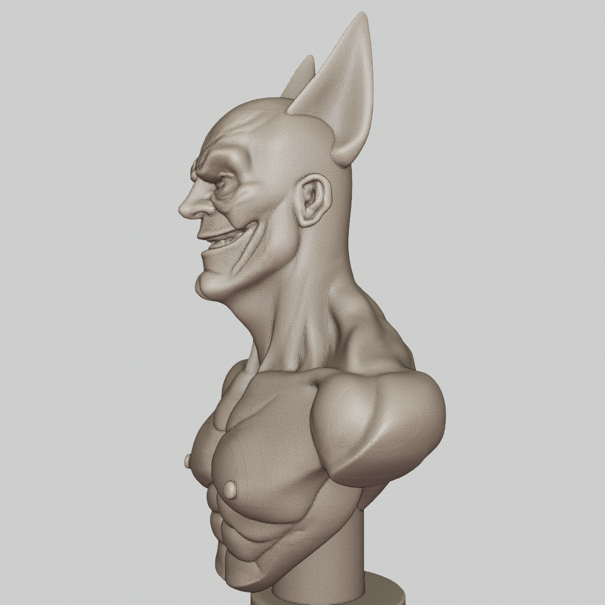 Bat Bust 3D Model &ndash Highly Detailed Realistic Bat Head 3D Model