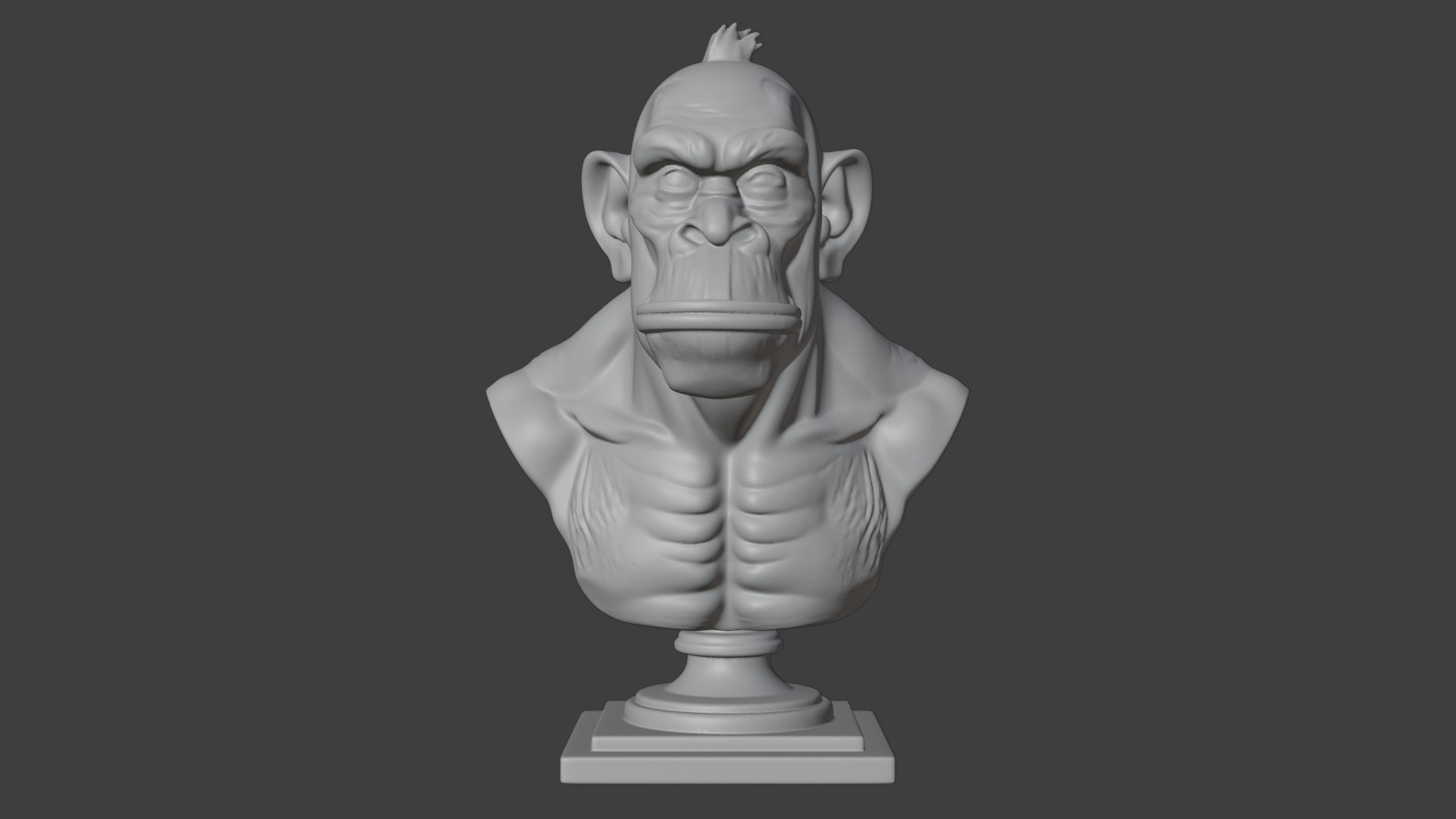 Bored Ape Bust 3d Model &ndash Stylized Ape Head Sculpture 3D Model