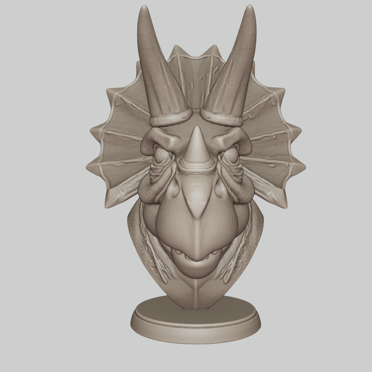 Triceratops Bust 3D Model &ndash Realistic Prehistoric Dino 3D Model