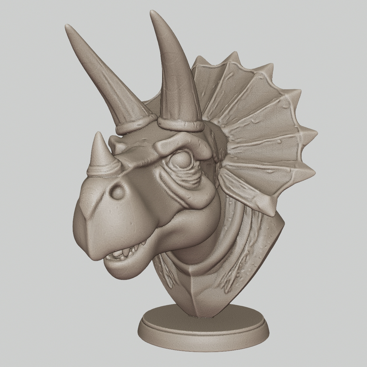 Triceratops Bust 3D Model &ndash Realistic Prehistoric Dino 3D Model