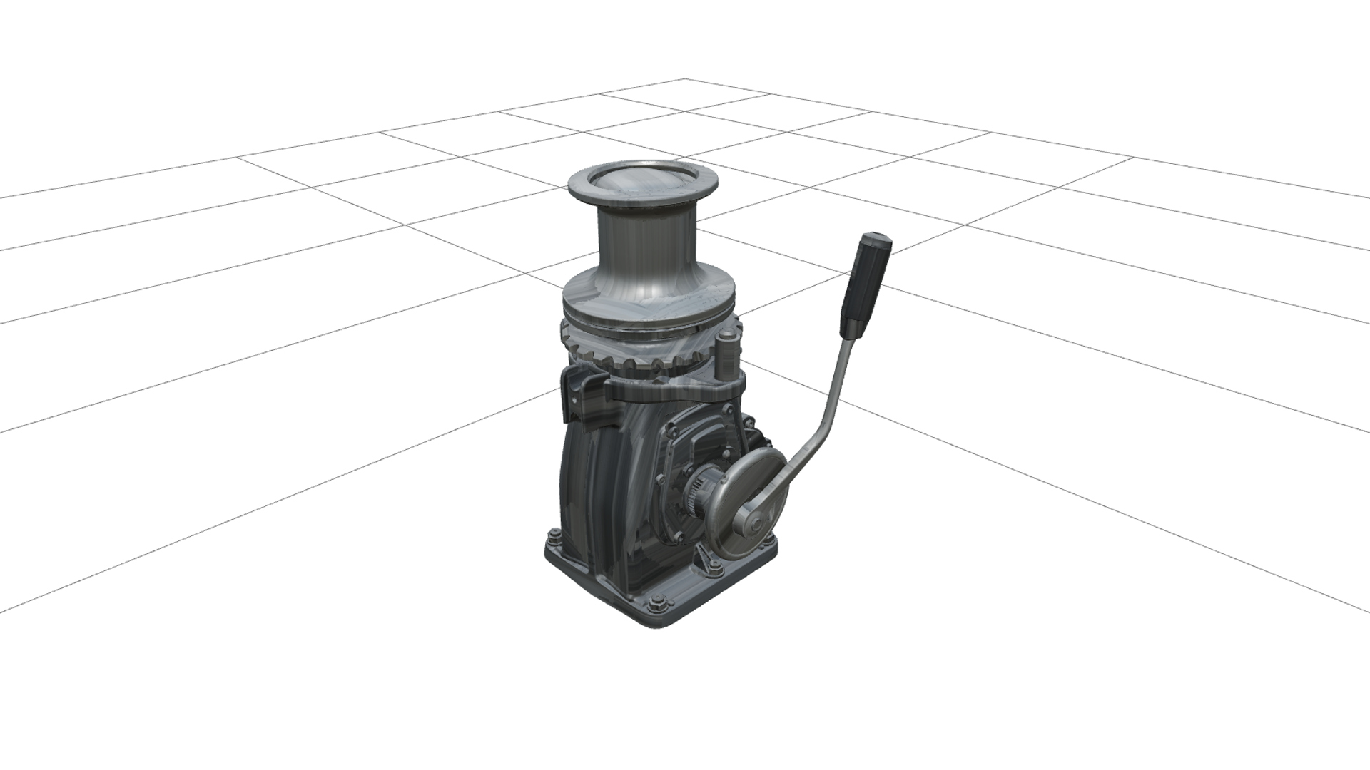 Anchor Windlass Capstan Model High Detail Threed Asset 3D Model