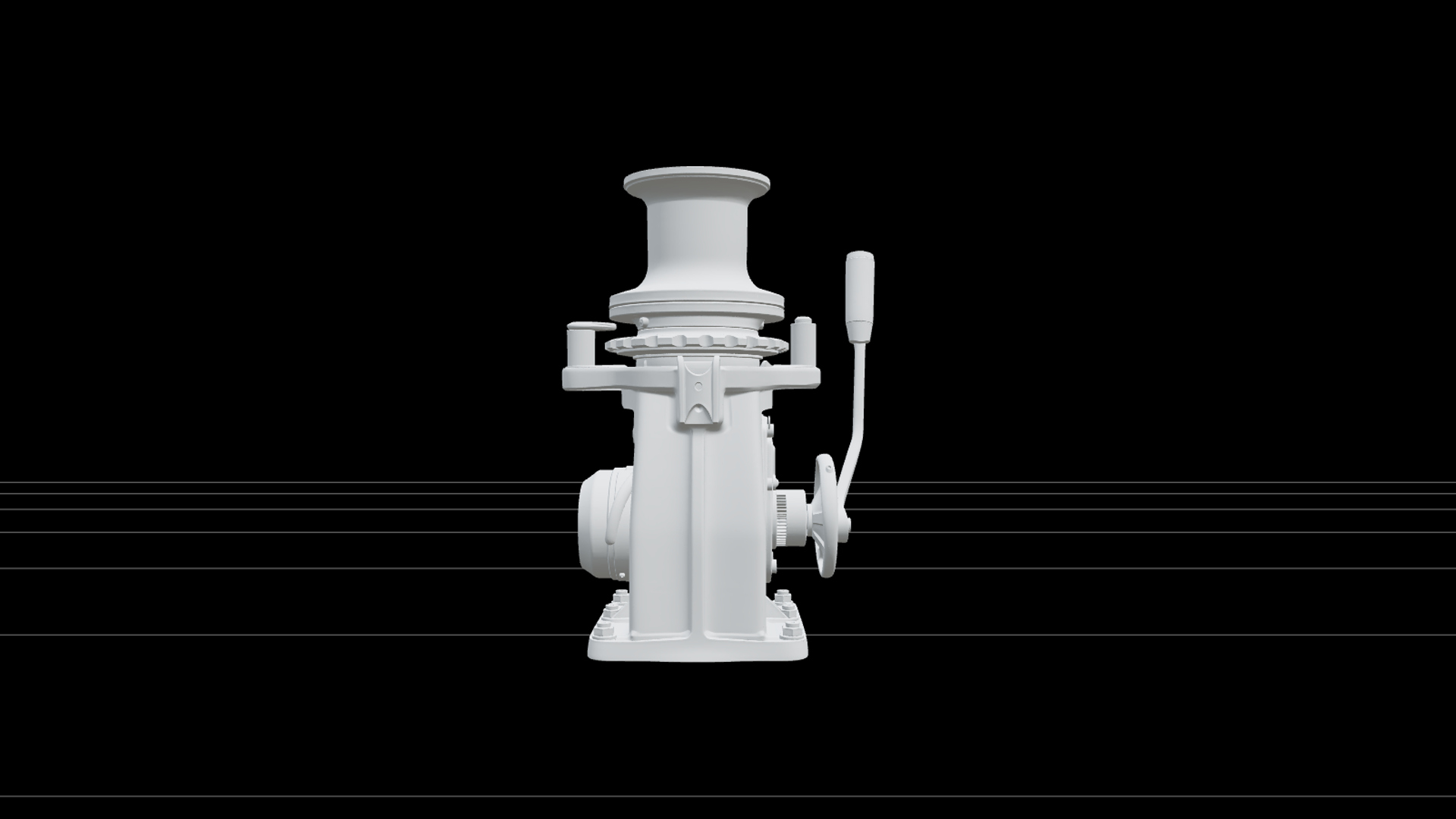 Anchor Windlass Capstan Model High Detail Threed Asset 3D Model