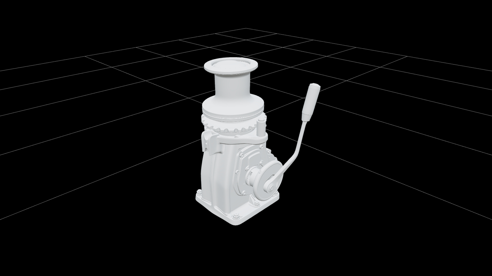 Anchor Windlass Capstan Model High Detail Threed Asset 3D Model
