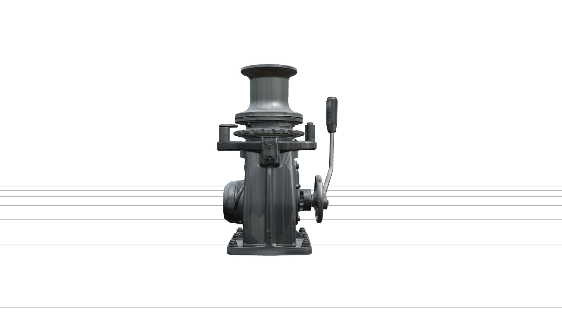 Anchor Windlass Capstan Model High Detail Threed Asset 3D Model