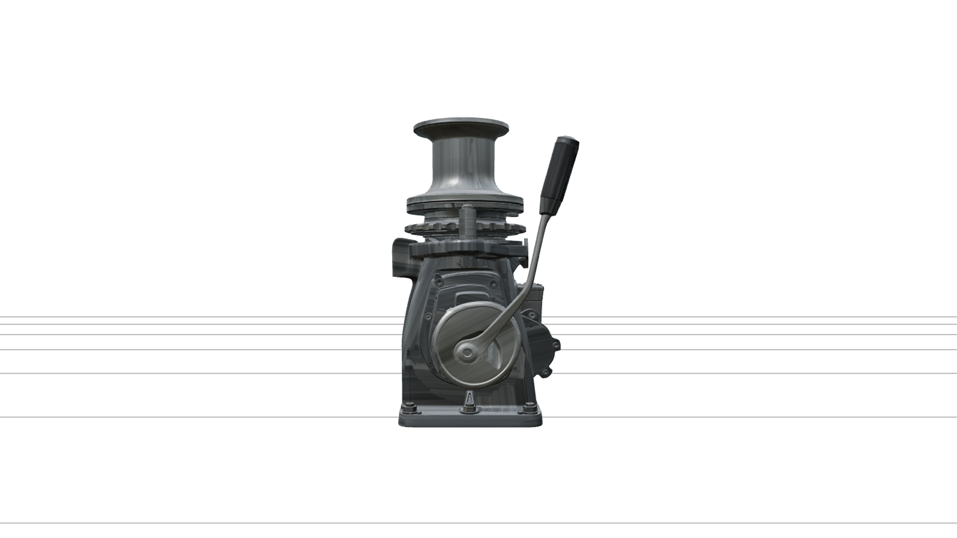 Anchor Windlass Capstan Model High Detail Threed Asset 3D Model