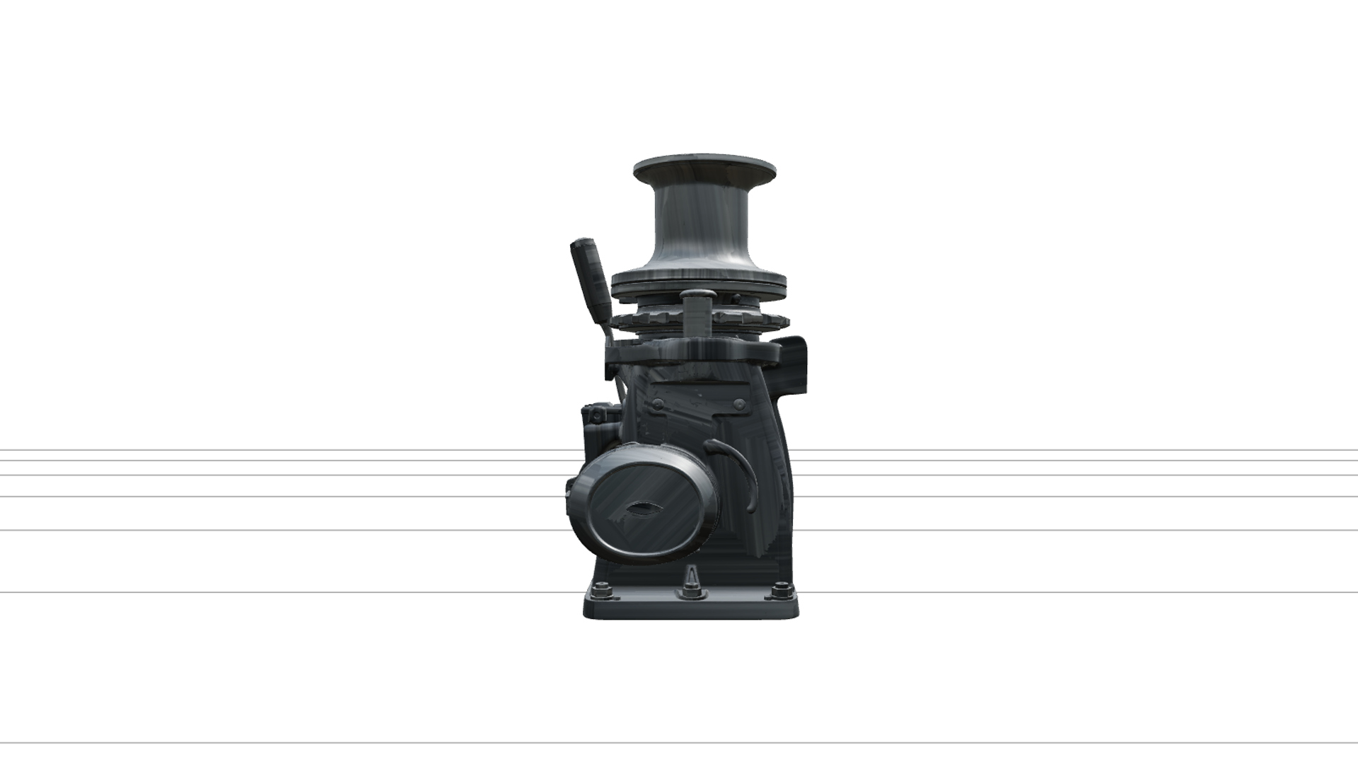 Anchor Windlass Capstan Model High Detail Threed Asset 3D Model
