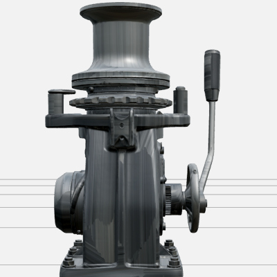 Anchor Windlass Capstan Model High Detail Threed Asset