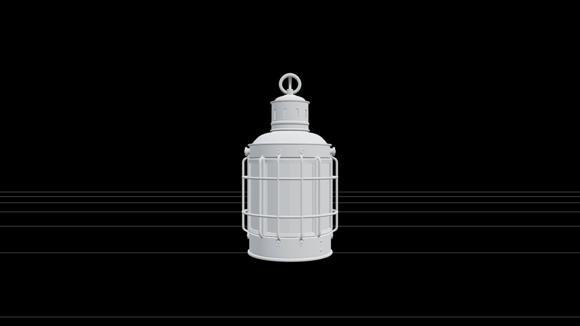 Copper Ship Lantern Model Glass Panes Vented Dome Carrying R 3D Model