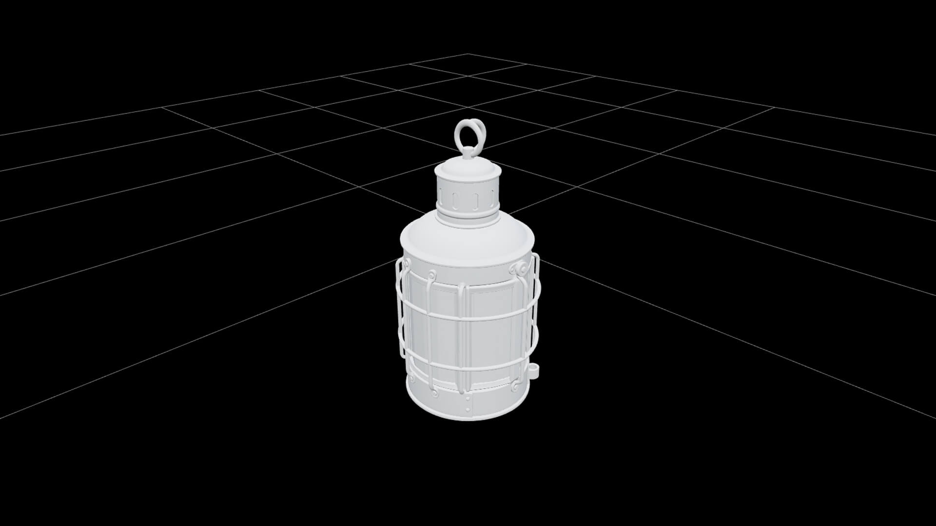 Copper Ship Lantern Model Glass Panes Vented Dome Carrying R 3D Model
