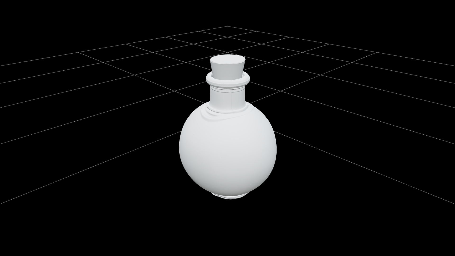 Emerald Potion Bottle with Bone Label 3D Model Asset 3D Model