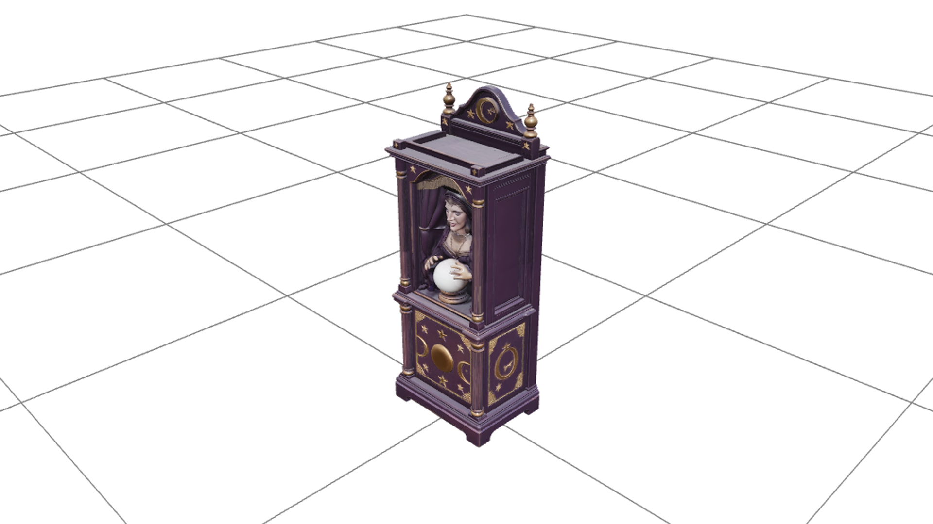 Fortune Teller Arcade Cabinet Crystal Ball Display 3D Model 3D Model