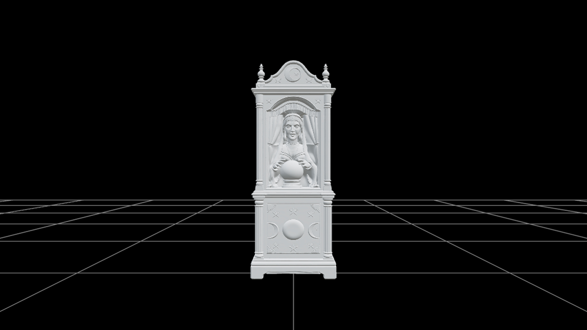 Fortune Teller Arcade Cabinet Crystal Ball Display 3D Model 3D Model