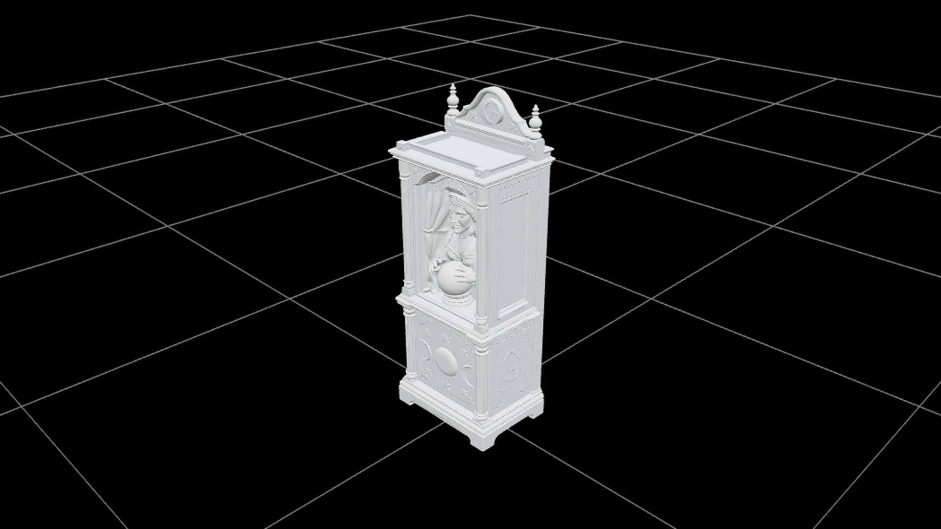 Fortune Teller Arcade Cabinet Crystal Ball Display 3D Model 3D Model