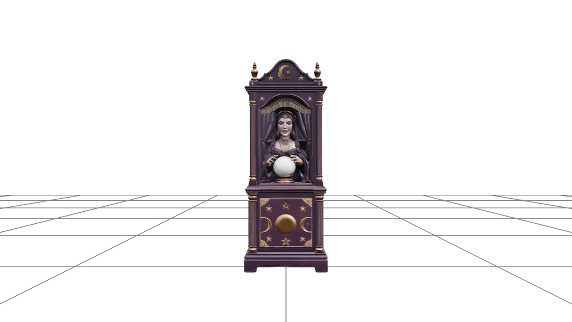 Fortune Teller Arcade Cabinet Crystal Ball Display 3D Model 3D Model