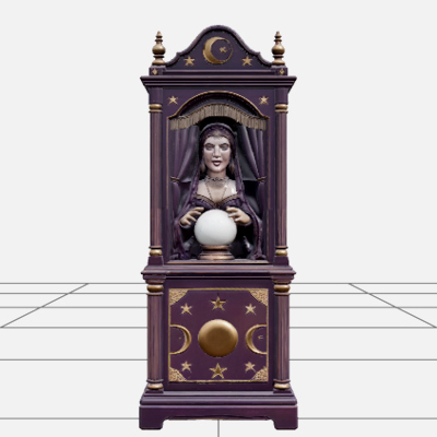Fortune Teller Arcade Cabinet Crystal Ball Display 3D Model