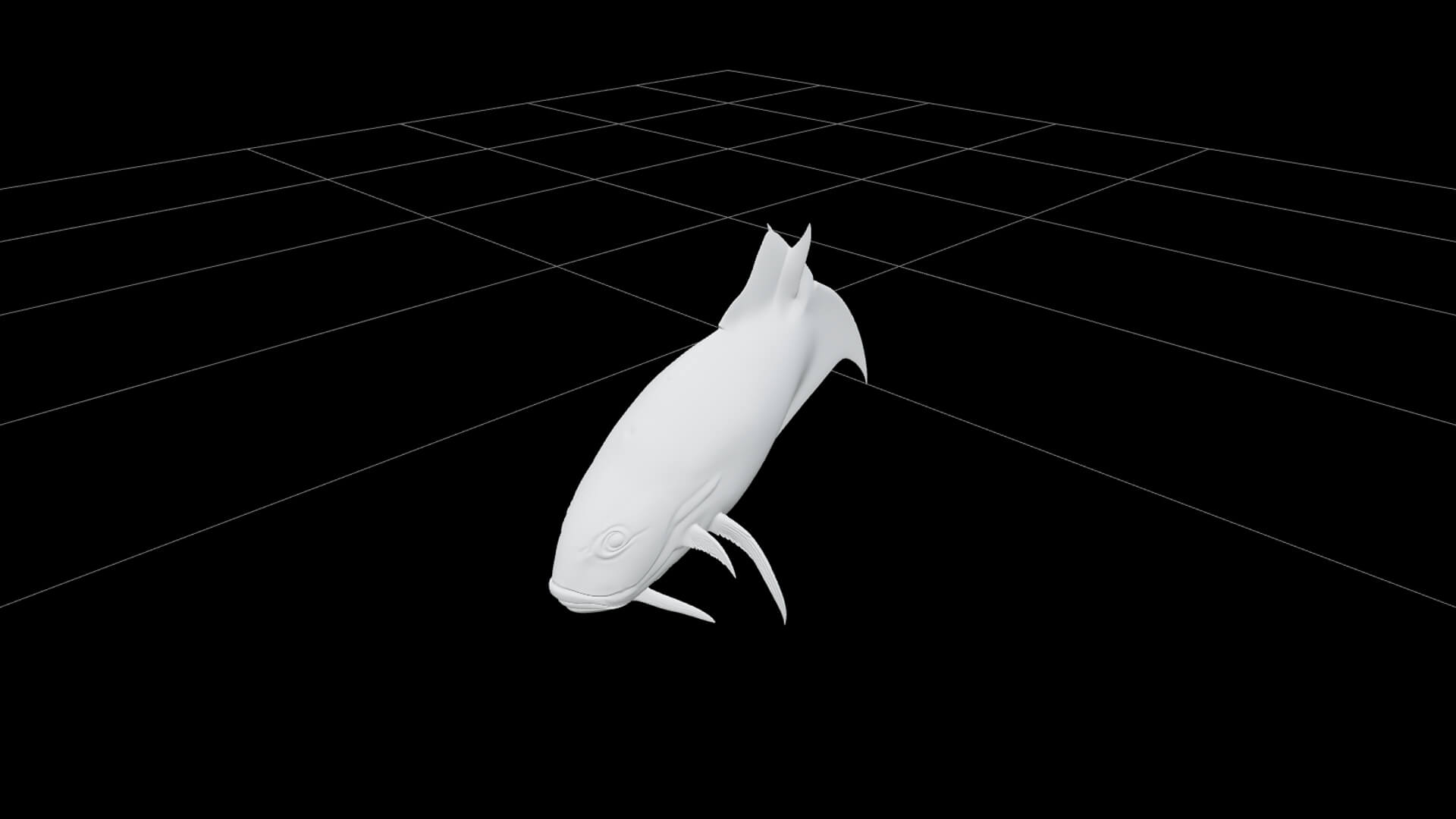 Giant Trevally Silver Gold Model Detailed Realistic Fish Ass 3D Model