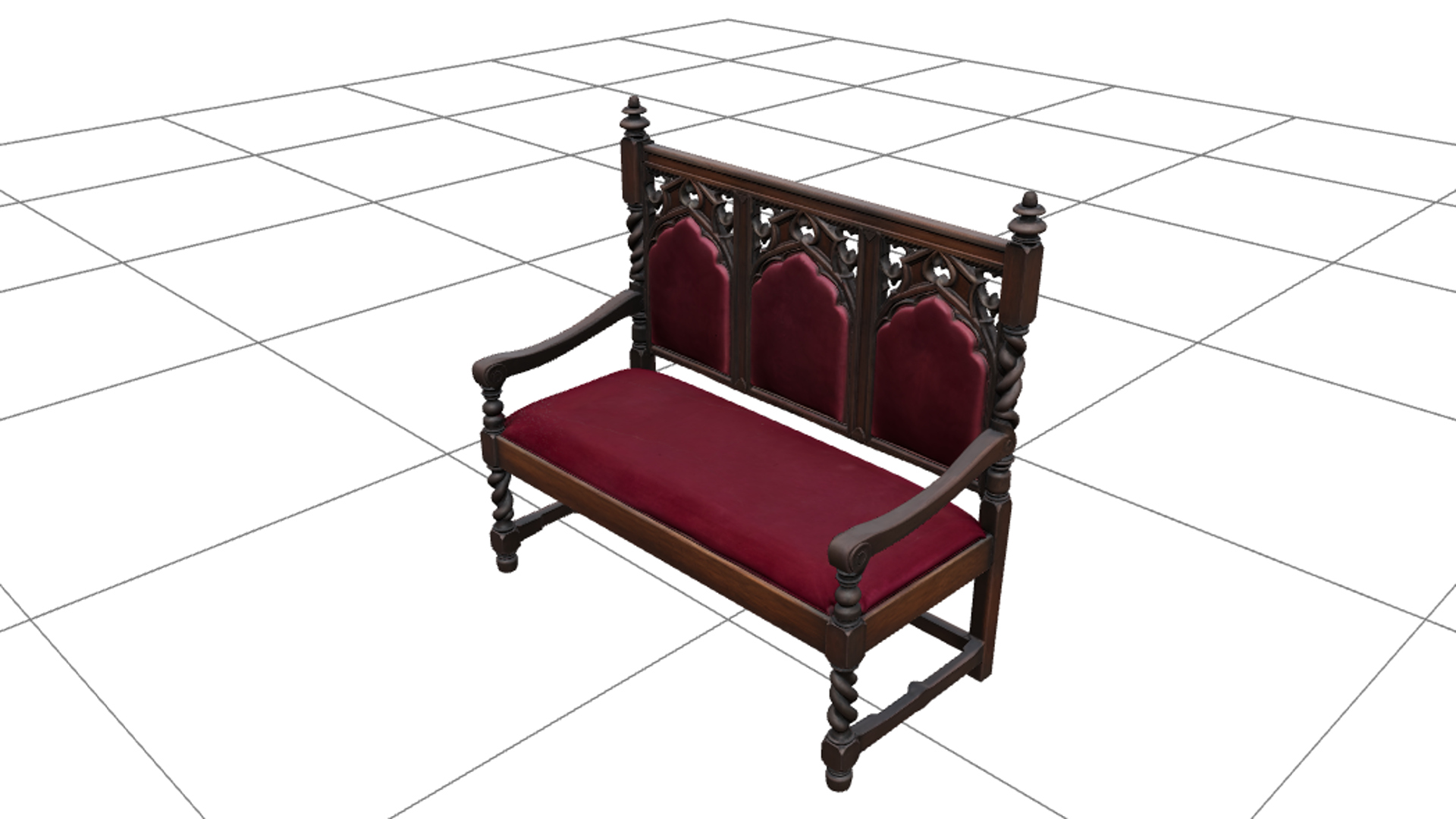 Gothic Candelabrum with Silver Spiders 3d Model Asset 3D Model