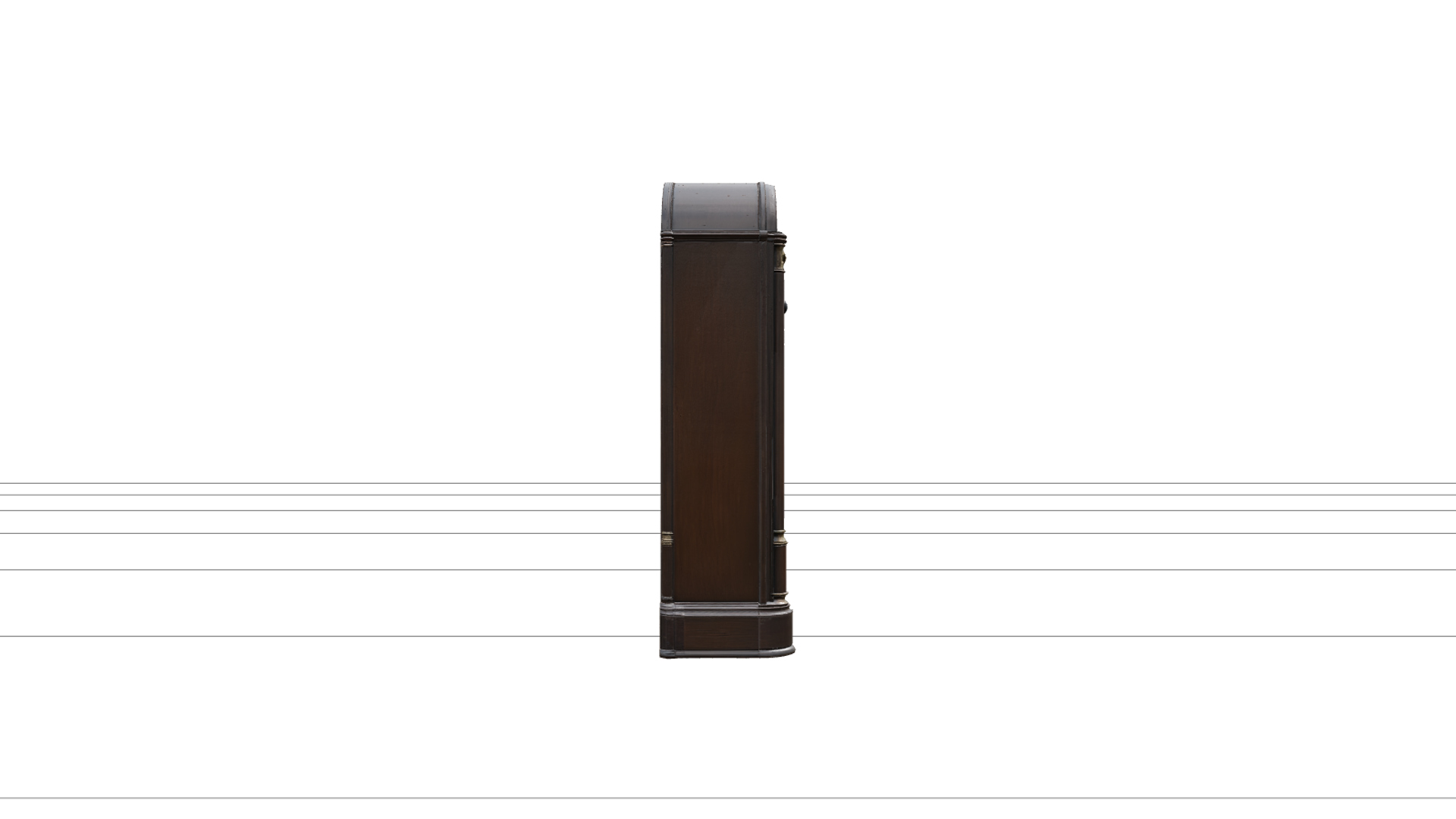 Halloween Grandfather Floor Radio with Brass Trim 3D Model 3D Model