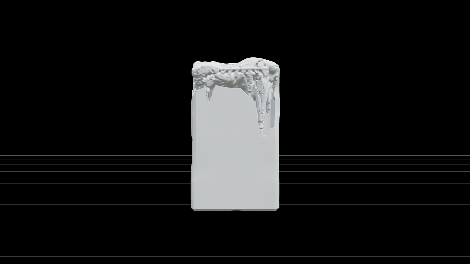 Halocline Underwater Terrain Model Featuring Optical Shimmer 3D Model