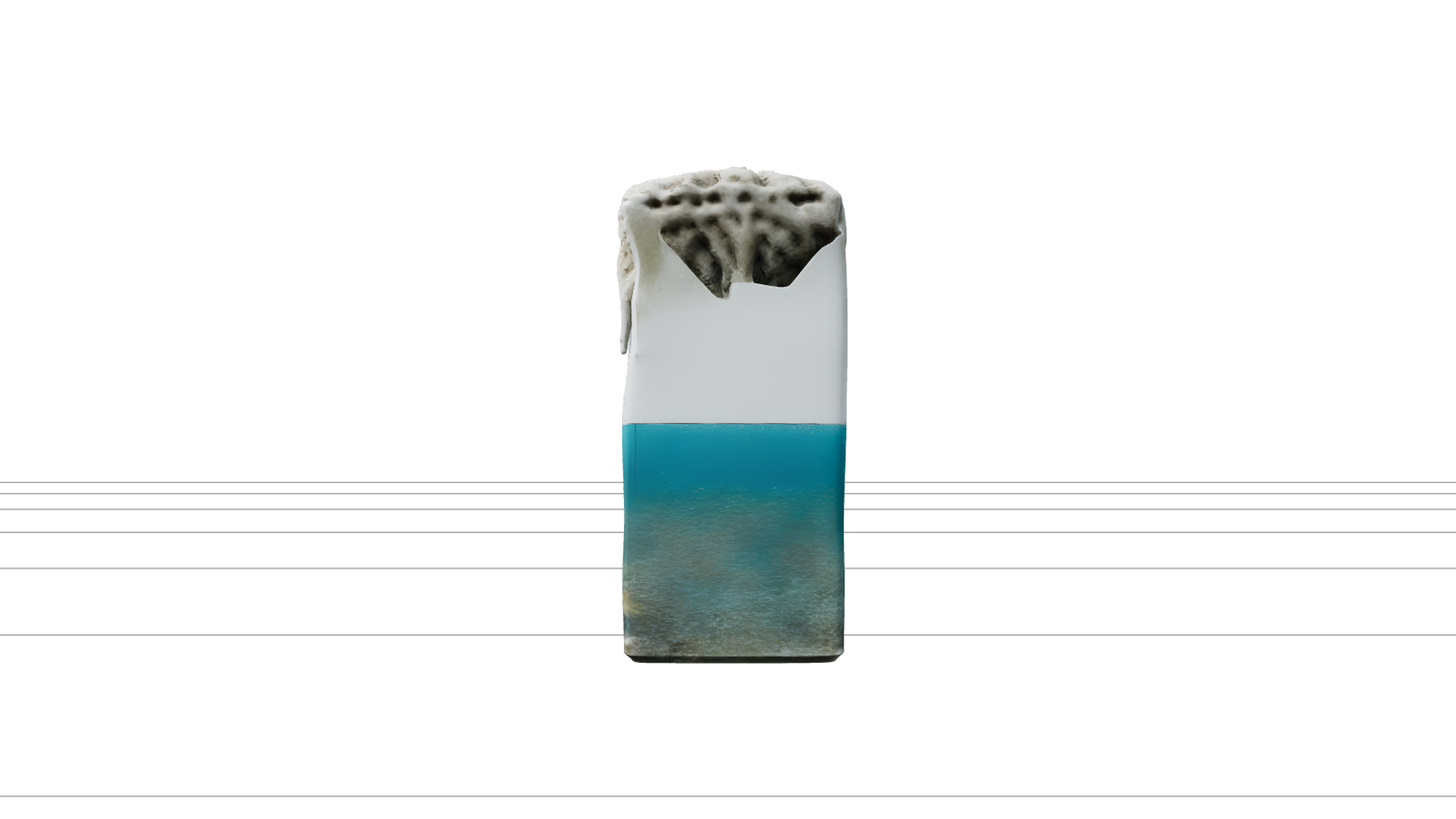 Halocline Underwater Terrain Model Featuring Optical Shimmer 3D Model