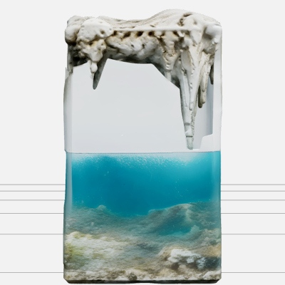 Halocline Underwater Terrain Model Featuring Optical Shimmer