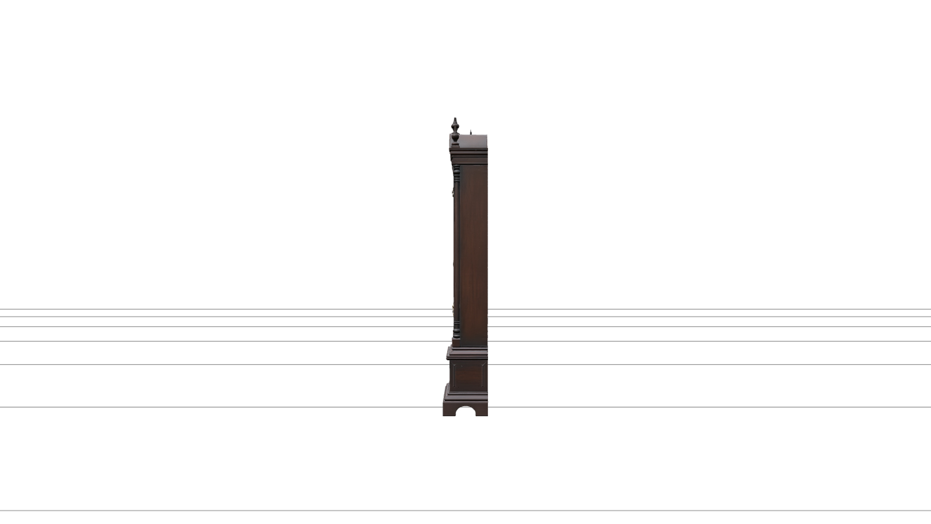 Haunted Grandfather Clock with Skull Pendulum 3D Model Asset 3D Model