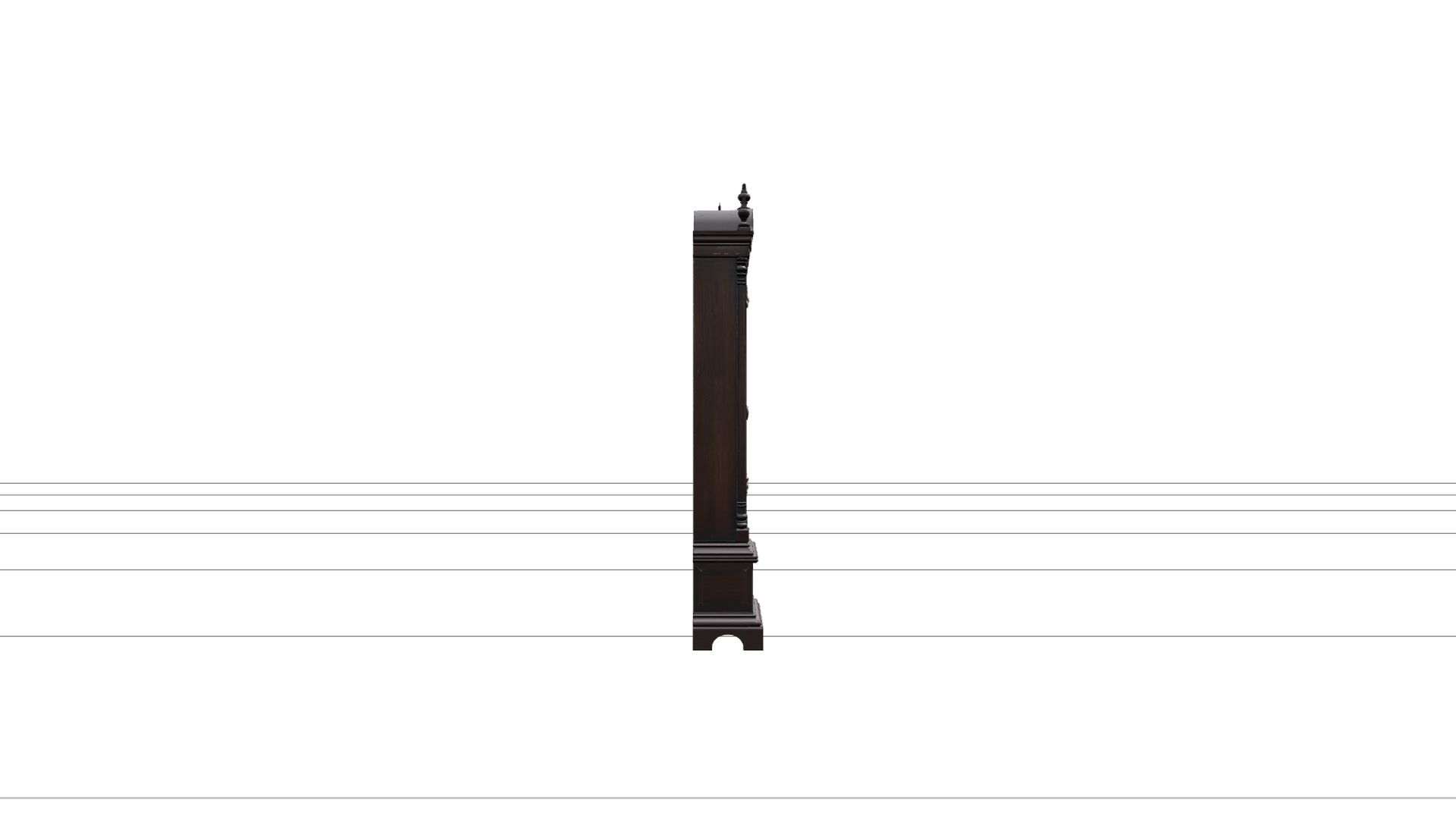 Haunted Grandfather Clock with Skull Pendulum 3D Model Asset 3D Model
