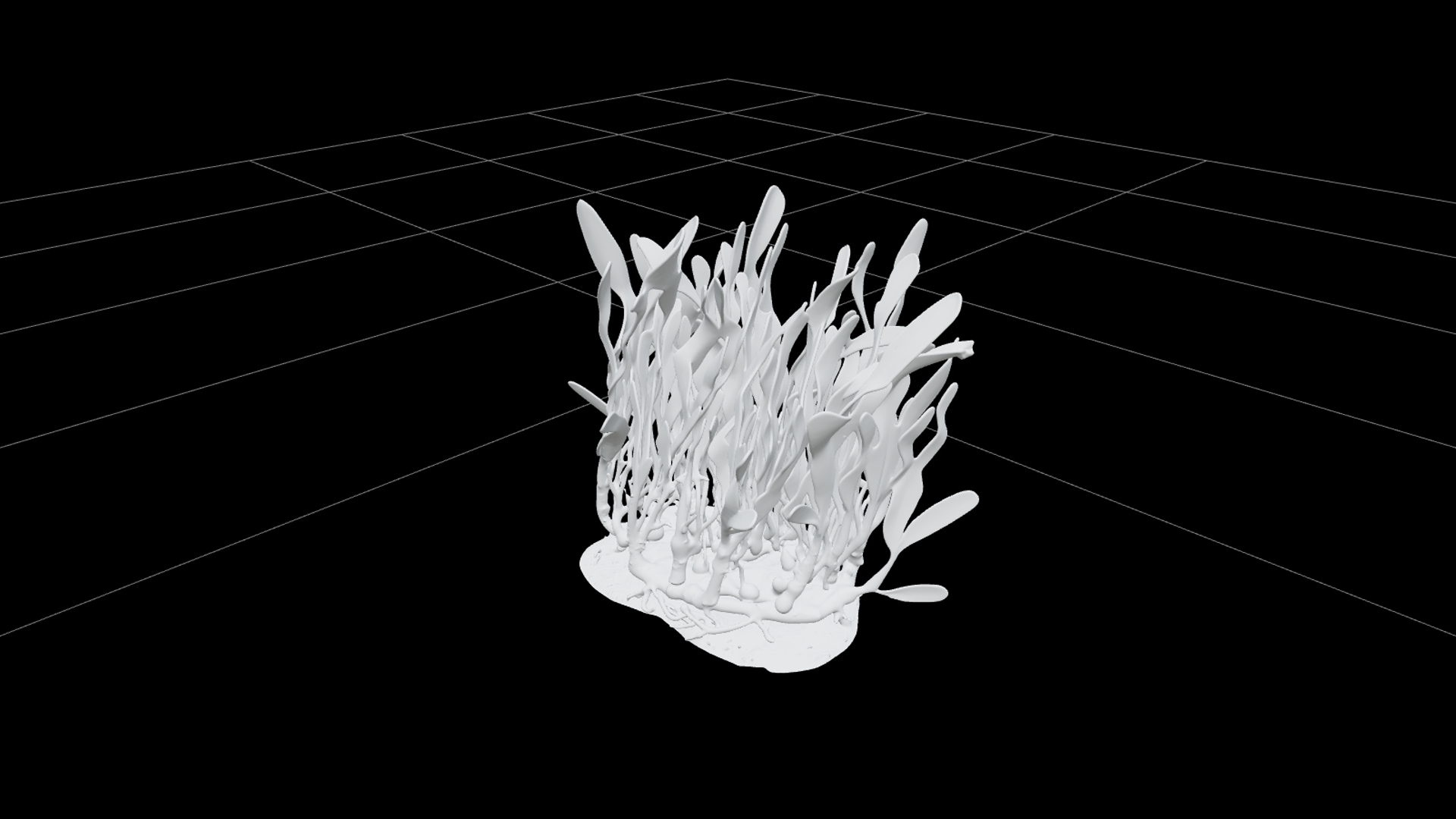 High Detail Realistic Turtle Grass Thalassia Meadow Clump Mo 3D Model