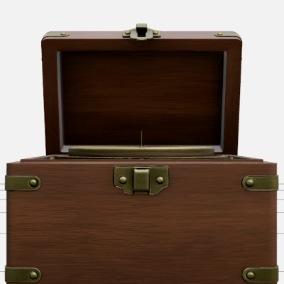 Marine Chronometer Model Wooden Box Lid Gimbals Clock Face