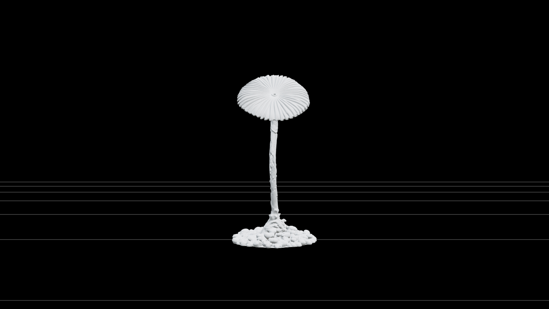 Mermaid Wine Glass Acetabularia Algae 3D Model High Detail 3D Model