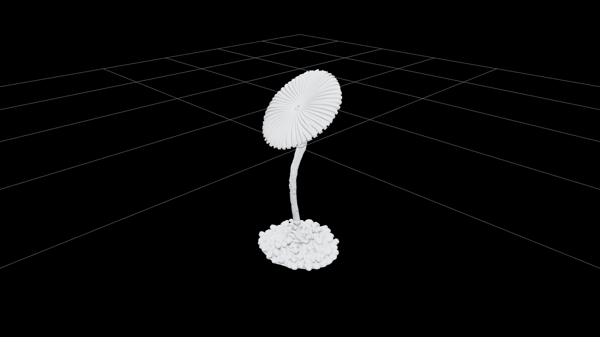 Mermaid Wine Glass Acetabularia Algae 3D Model High Detail 3D Model