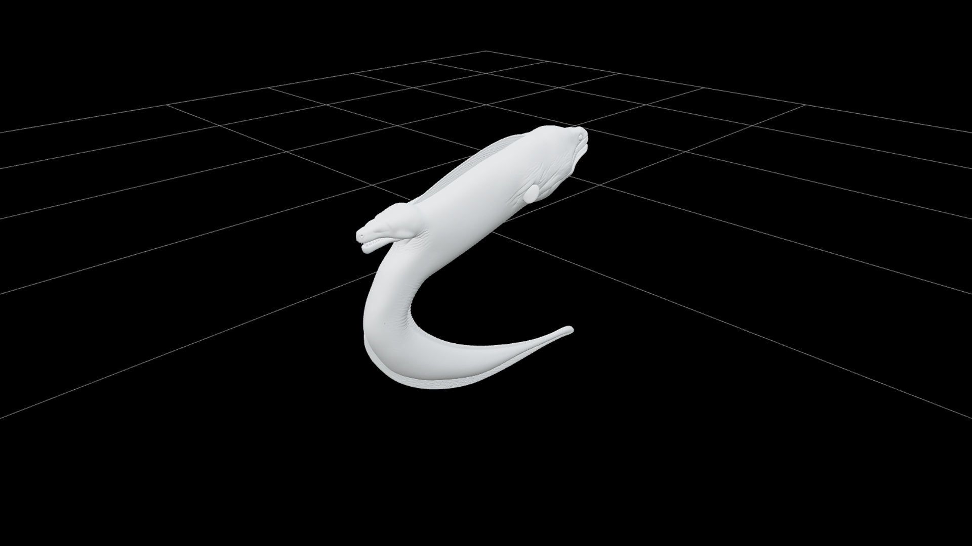 Moray Eel Model Thick Green Skin Macro Realistic 3D Asset 3D Model