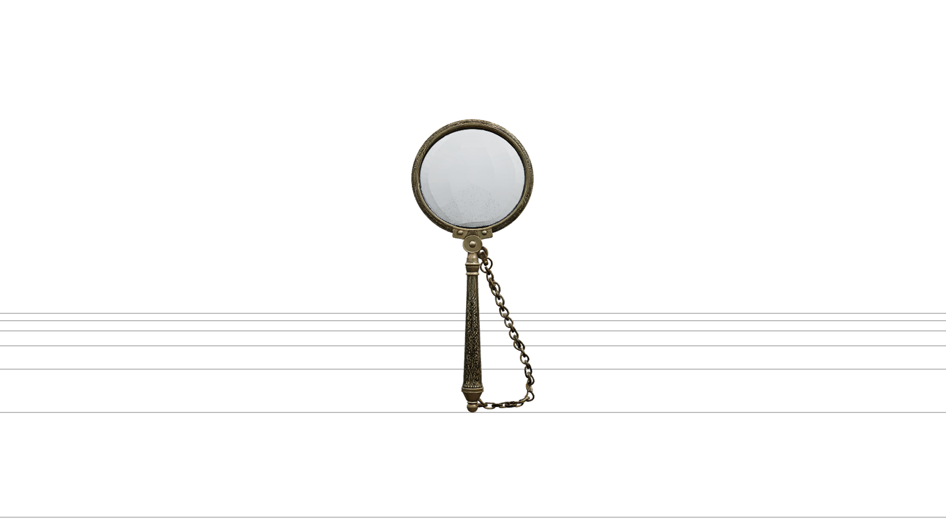 Pirate Monocle Brass Frame Magnifying Lens Model High Detail 3D Model